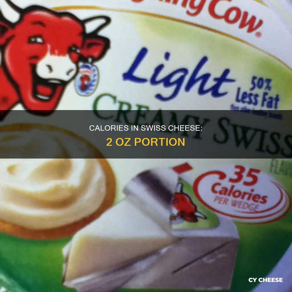 how many calories in 1 2 oz swiss cheese