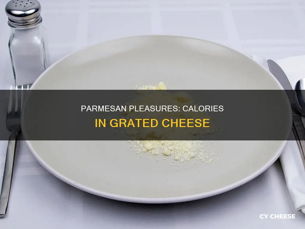how many calories in 1 4 cup grated parmesan cheese