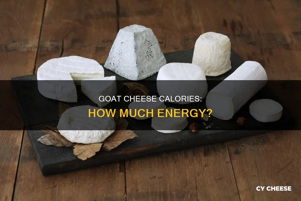 how many calories in 1 4 cup of goat cheese