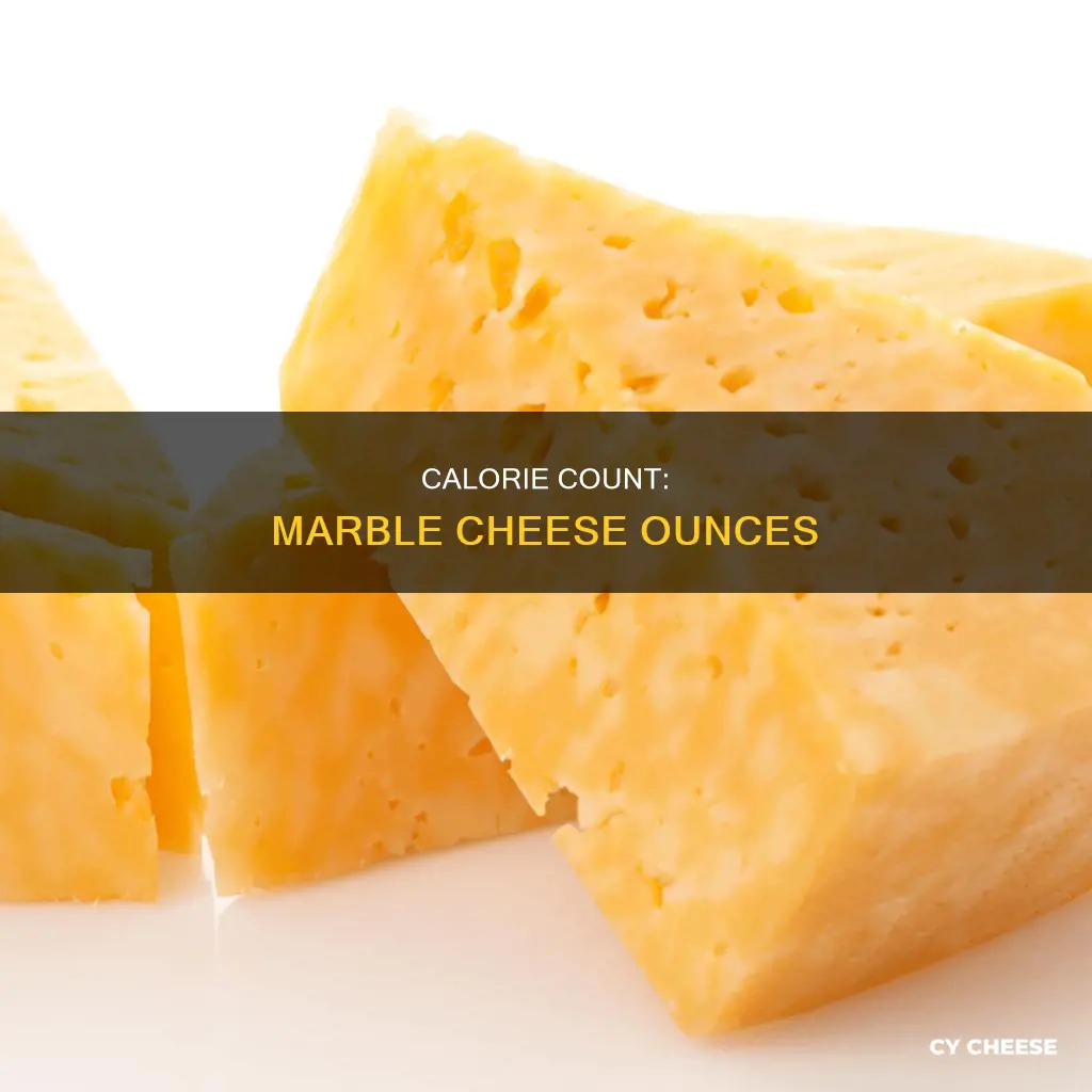 how many calories in 1 ounce of marble cheese