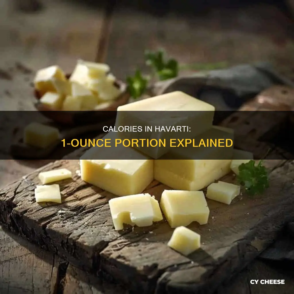 how many calories in 1 oz of havarti cheese