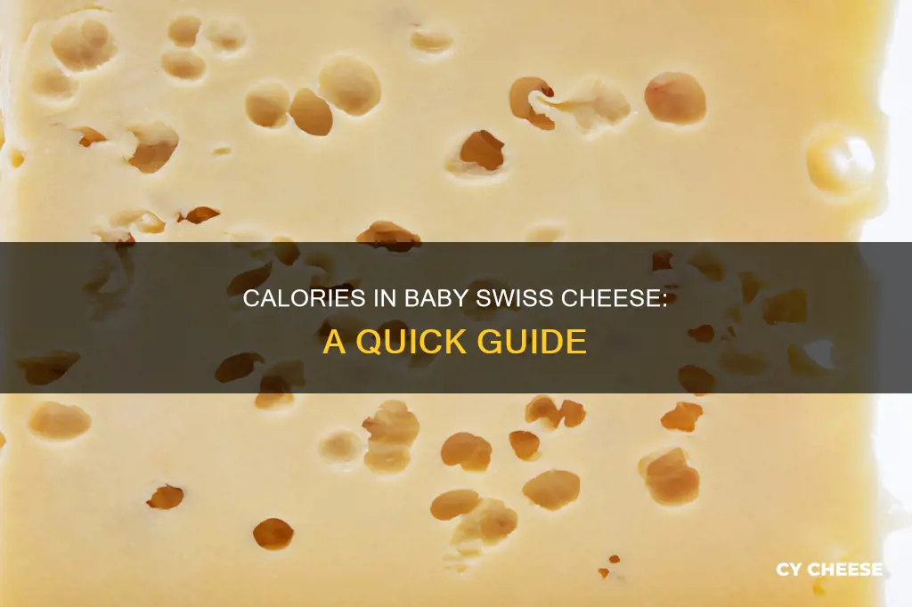 how many calories in 1 slice of baby swiss cheese