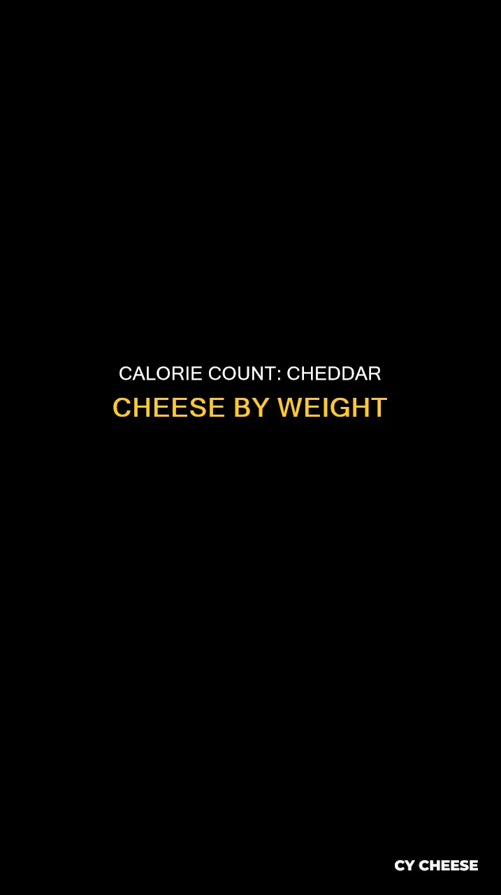 how many calories in 100 grams of cheddar cheese