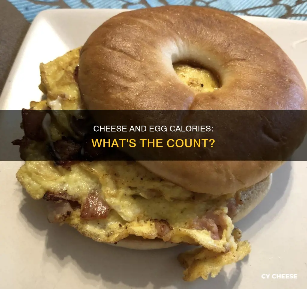 how many calories in 2 eggs with cheese