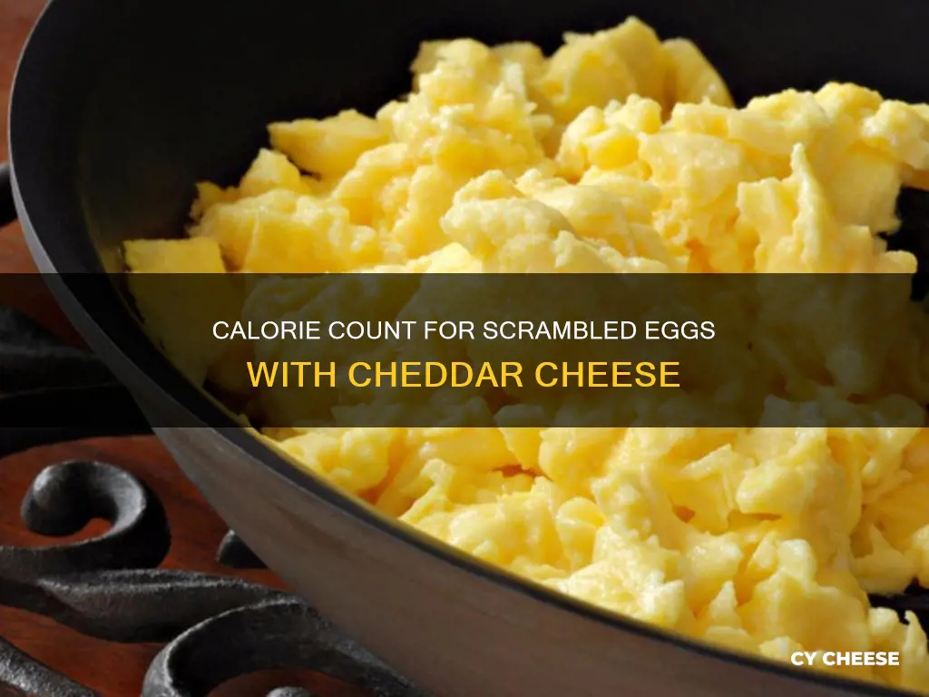 how many calories in 2 scrambled eggs with cheddar cheese