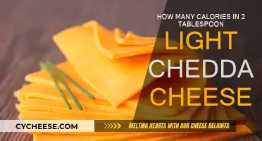 Light Cheddar Cheese: Calories in 2 Tablespoons