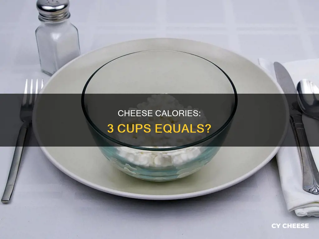 how many calories in 3 cups of cheese