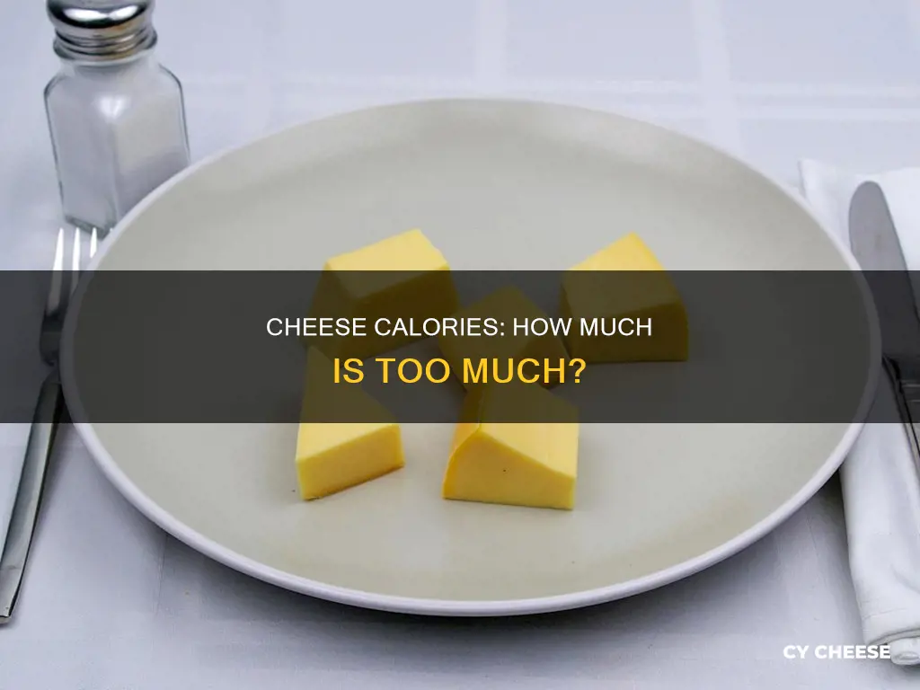 how many calories in 3 pieces of cheese