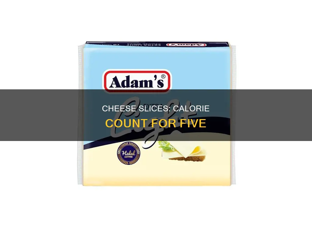 how many calories in 5 slices of cheese