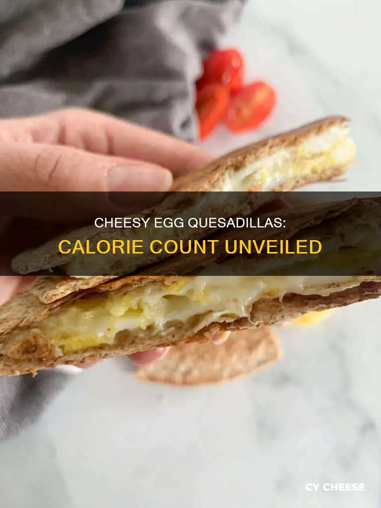 how many calories in a 2 egg with cheese quesadillas