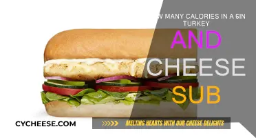 Calories in a 6-inch Turkey and Cheese Sub?