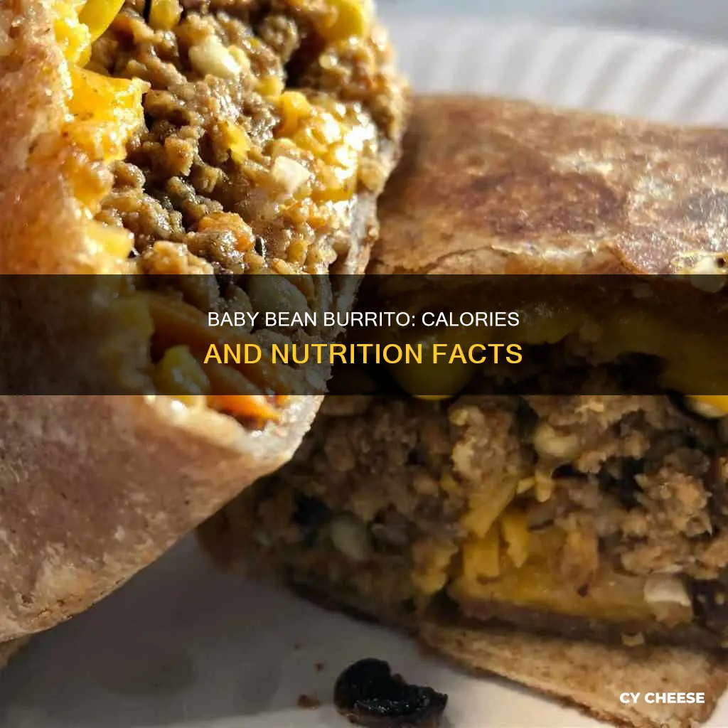 how many calories in a baby bean and cheese burrito