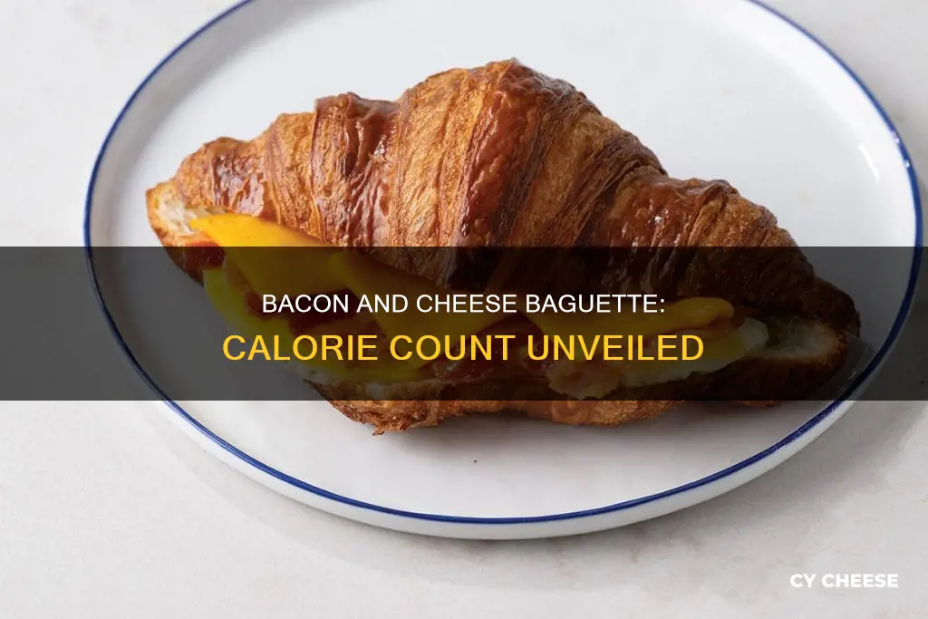 how many calories in a bacon and cheese baguette