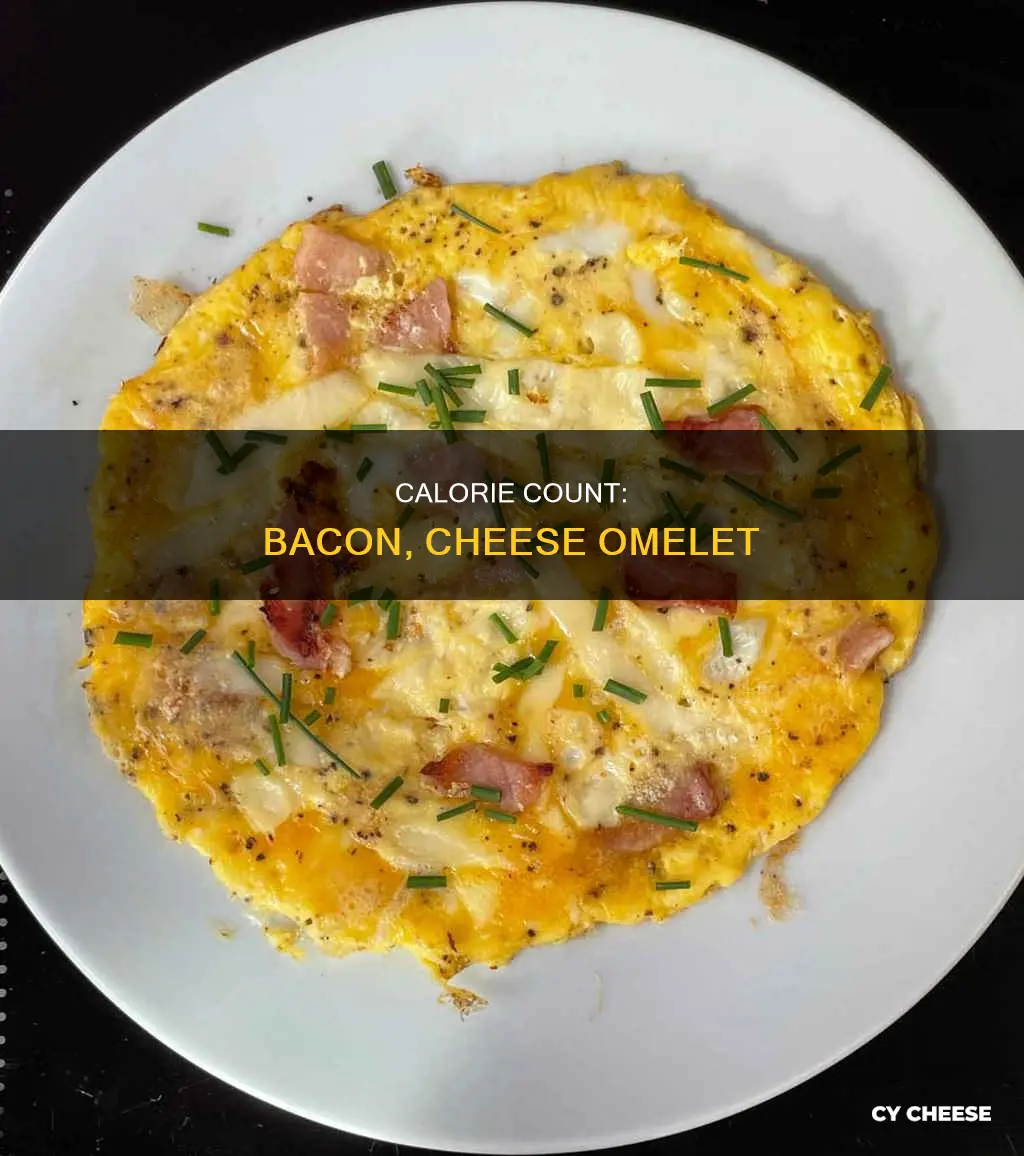 how many calories in a bacon and cheese omelet