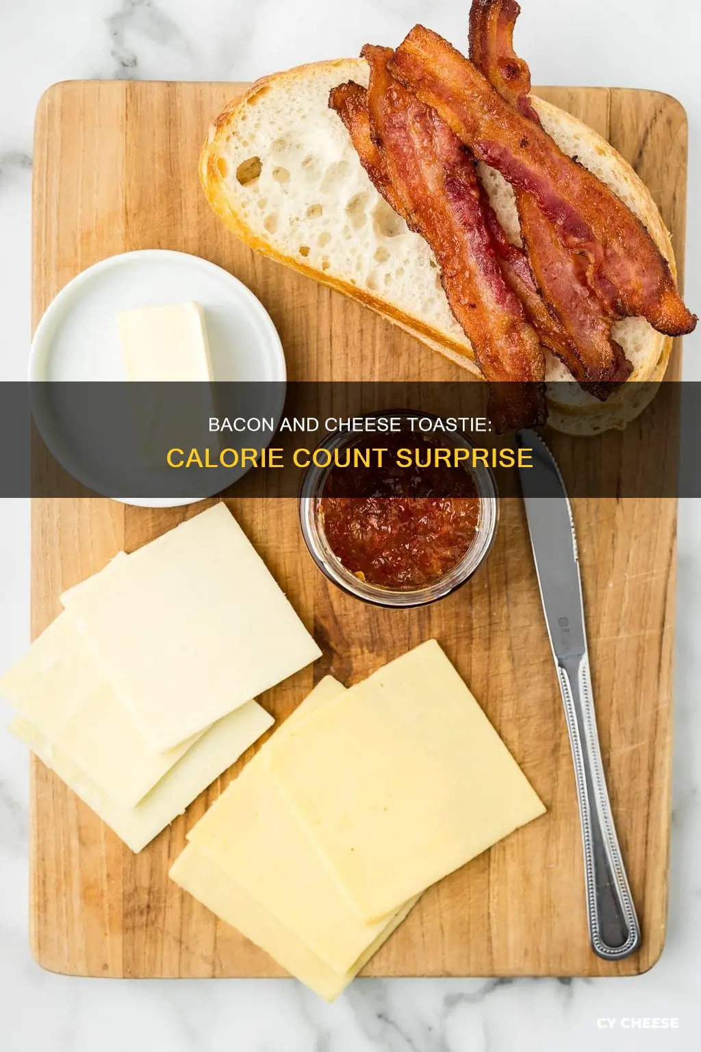 how many calories in a bacon and cheese toastie