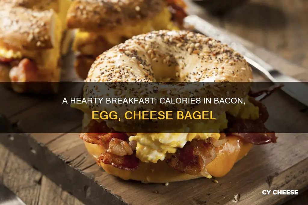 how many calories in a bacon egg cheese bagel