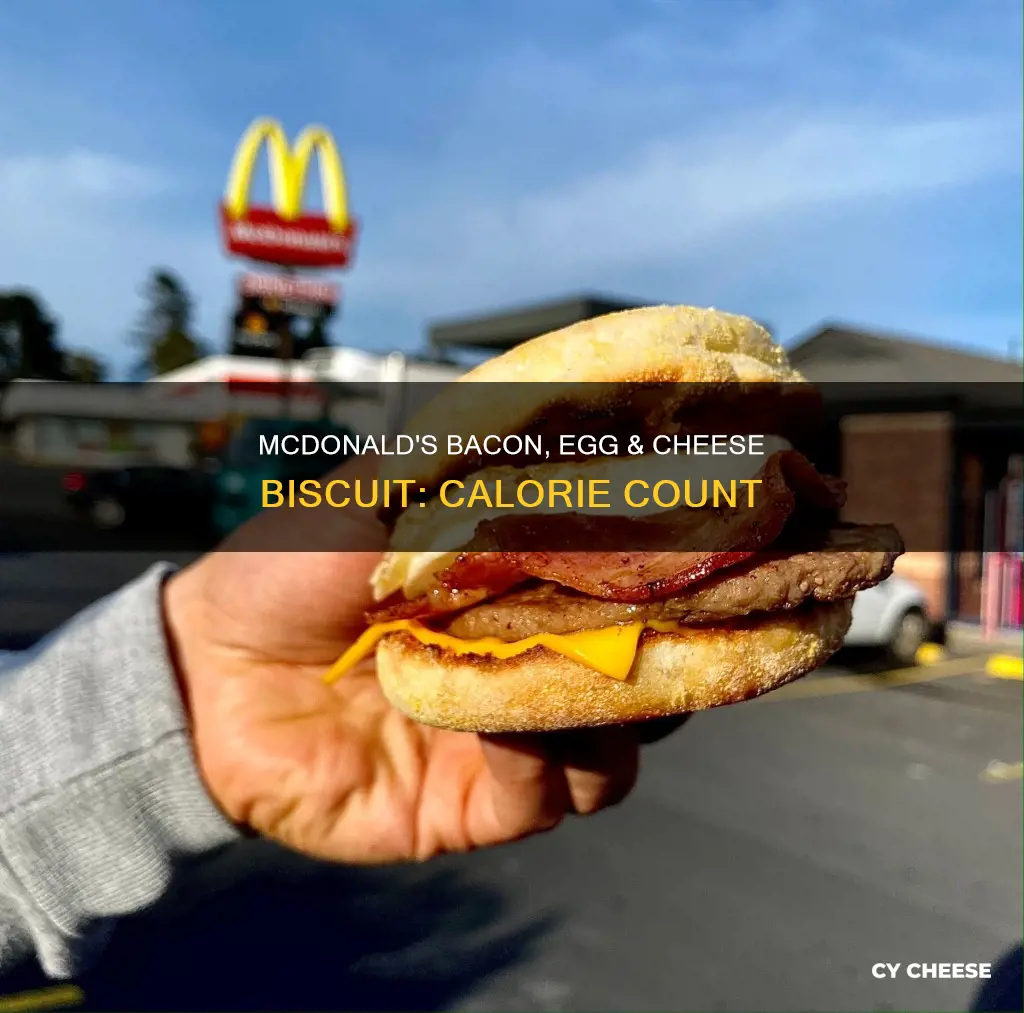 how many calories in a bacon egg cheese biscuit mcdonalds