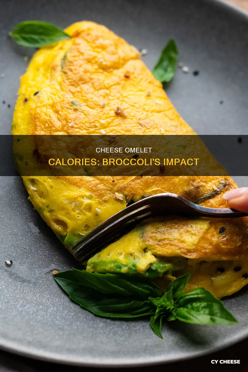 how many calories in a broccoli and cheese omelet