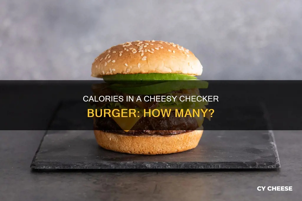 how many calories in a checker burger with cheese