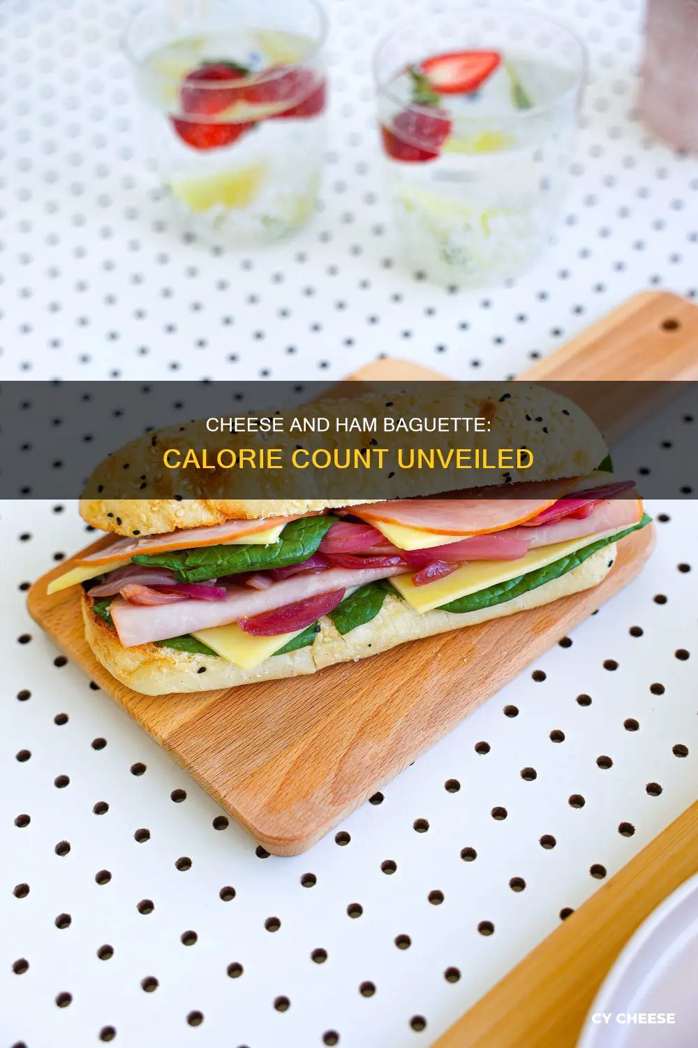 how many calories in a cheese and ham baguette