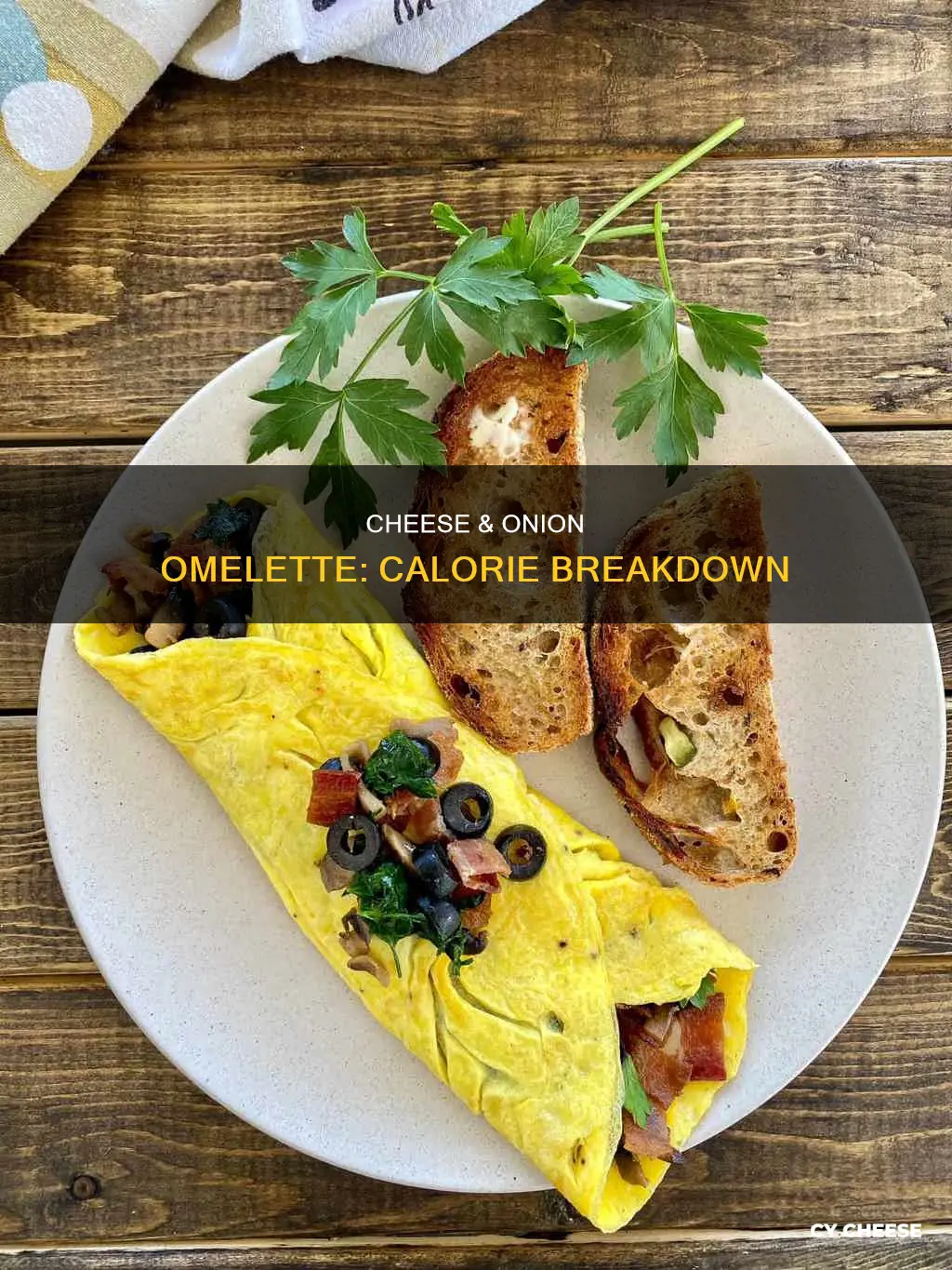 how many calories in a cheese and onion omelette