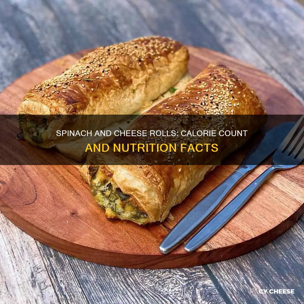 how many calories in a cheese and spinach roll