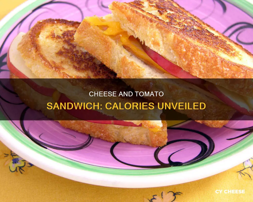 how many calories in a cheese and tomato sandwich
