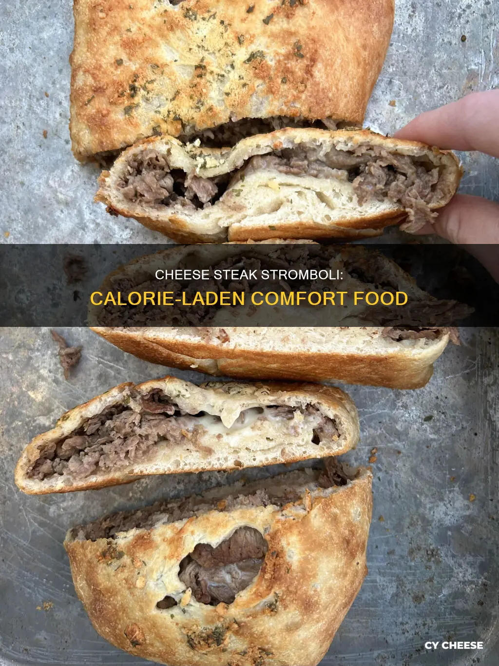 how many calories in a cheese steak stromboli