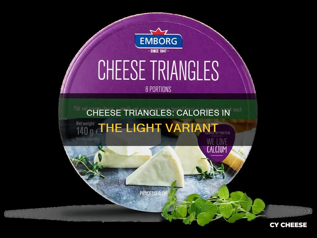 how many calories in a cheese triangle light