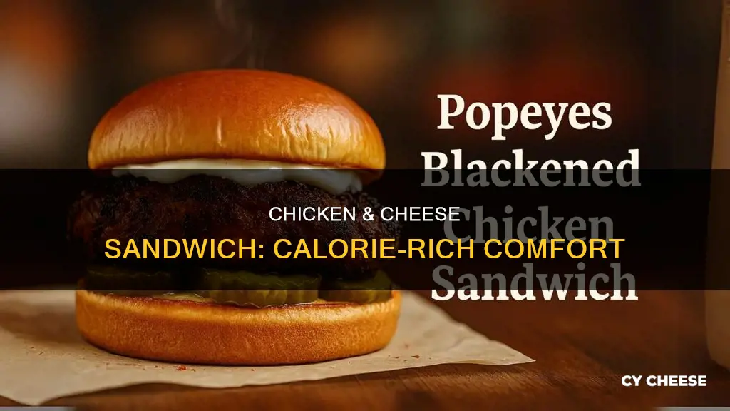 how many calories in a chicken and cheese sandwich