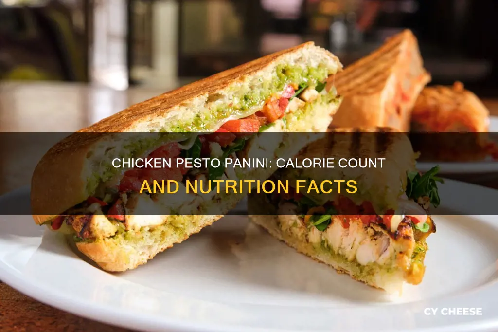 how many calories in a chicken pesto cheese panini