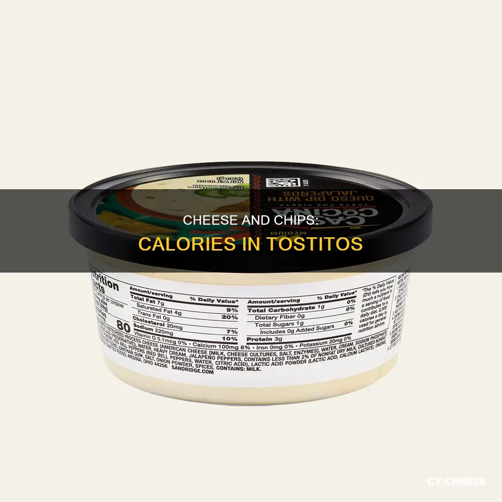 how many calories in a cup of tostitos cheese