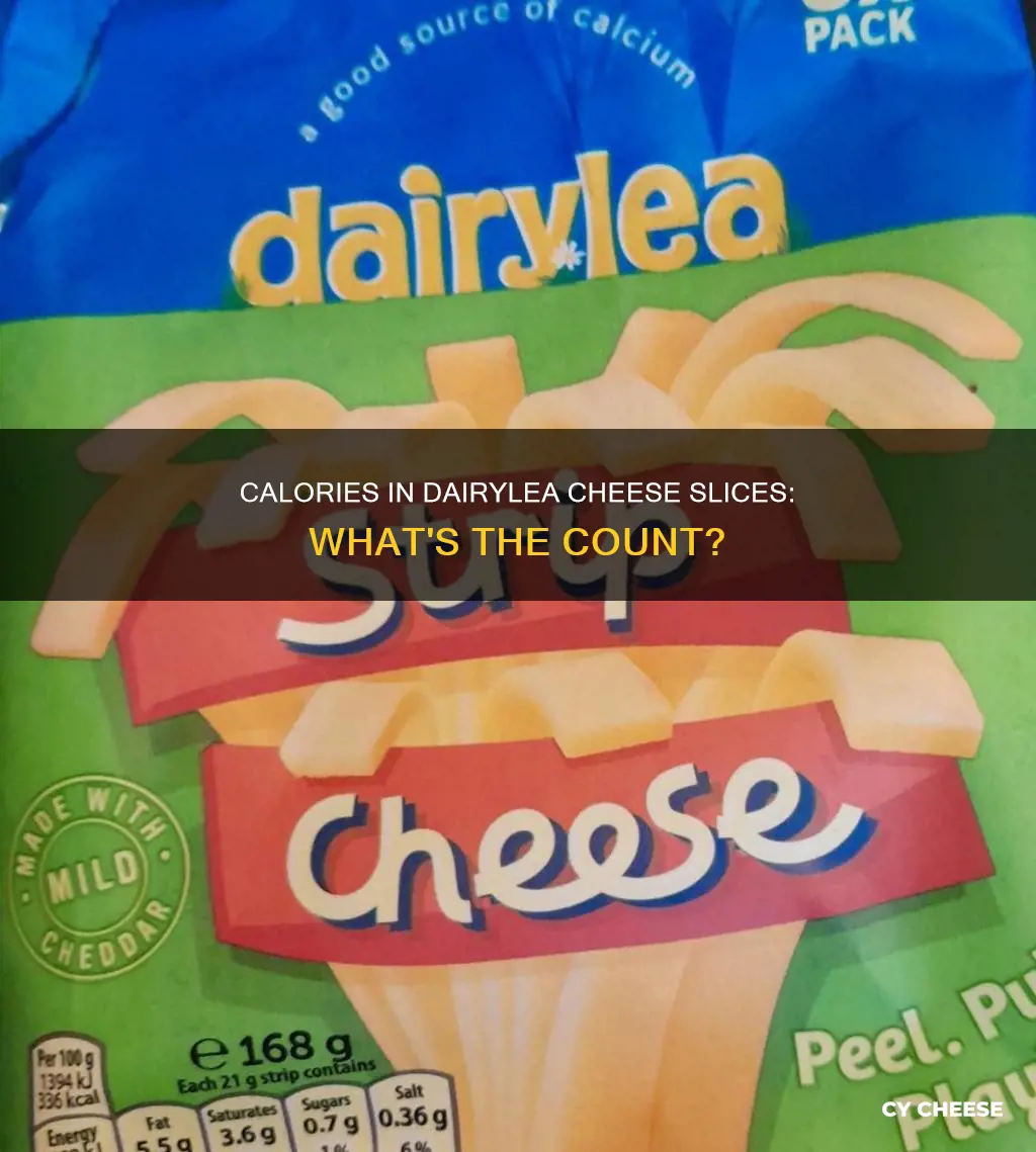 how many calories in a dairylea cheese slice