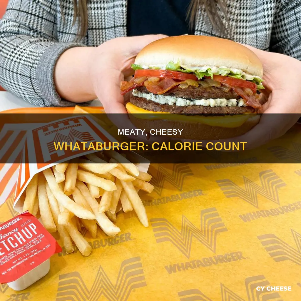 how many calories in a diuble meat double cheese whataburger