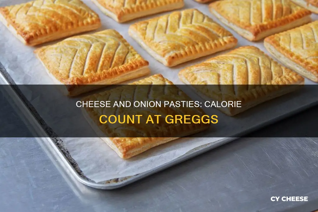 how many calories in a greggs cheese and onion pasty