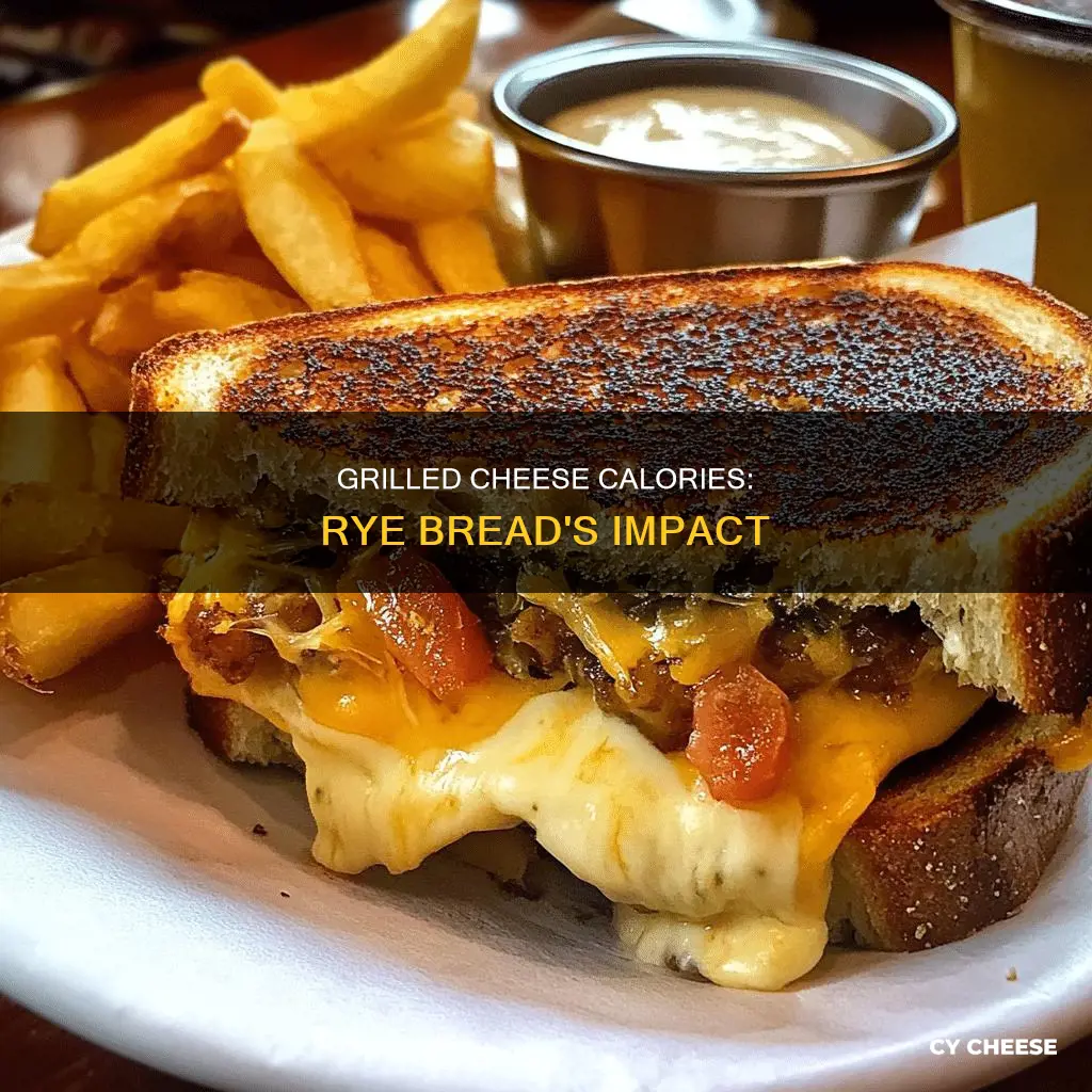 how many calories in a grilled cheese with rye bread