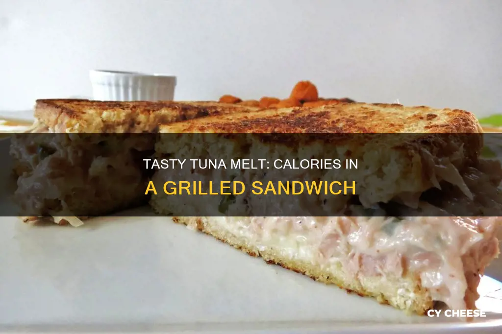 how many calories in a grilled tuna and cheese sandwich