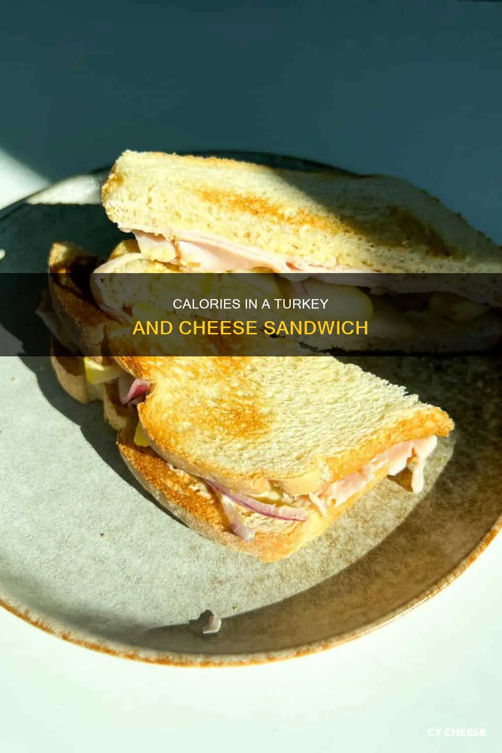 how many calories in a half turkey and cheese sandwich