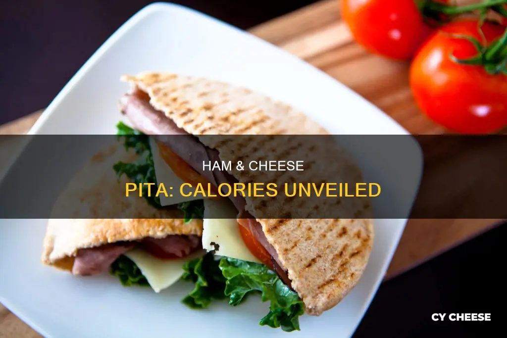 how many calories in a ham and cheese pita