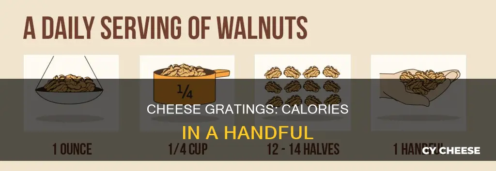 how many calories in a handful of grated cheese
