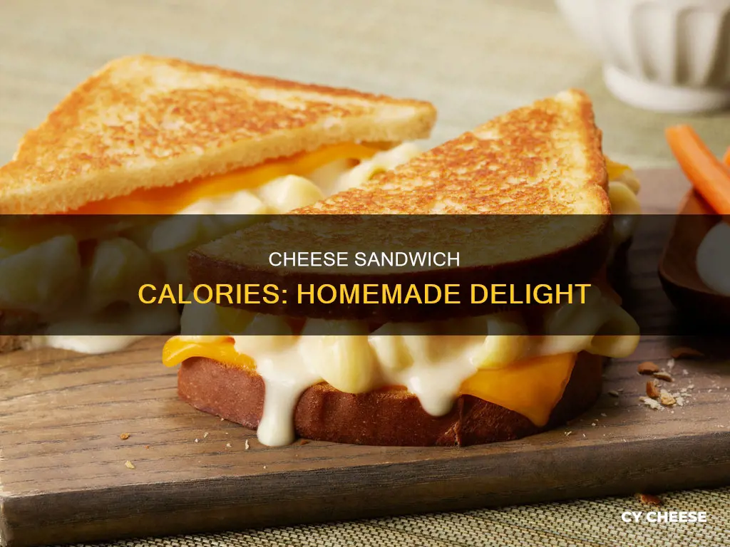 how many calories in a homemade cheese sandwich