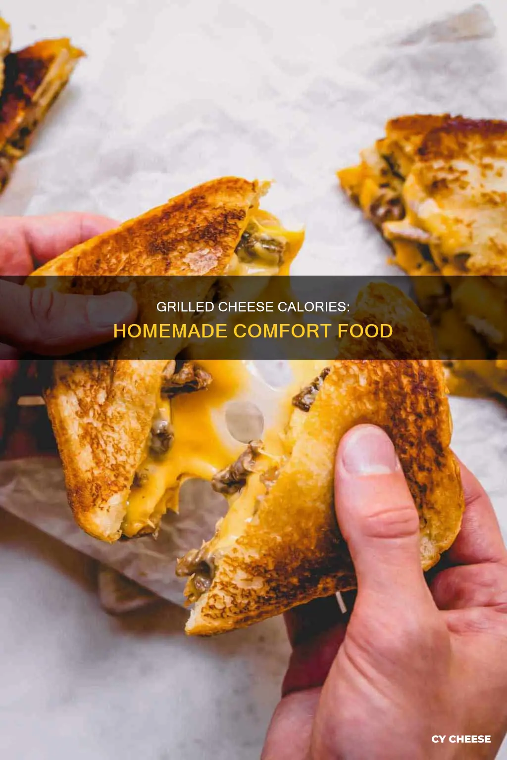 how many calories in a homemade grilled cheese