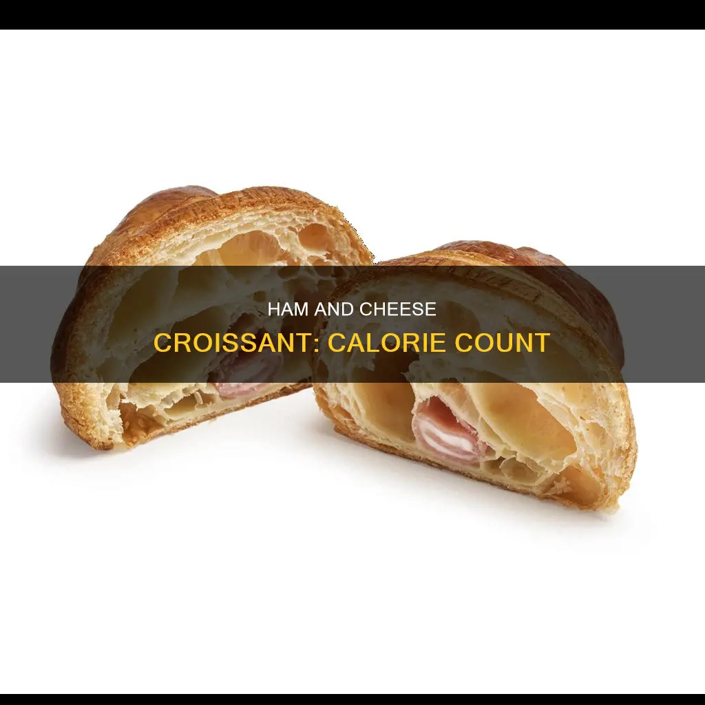 how many calories in a large ham and cheese croissant