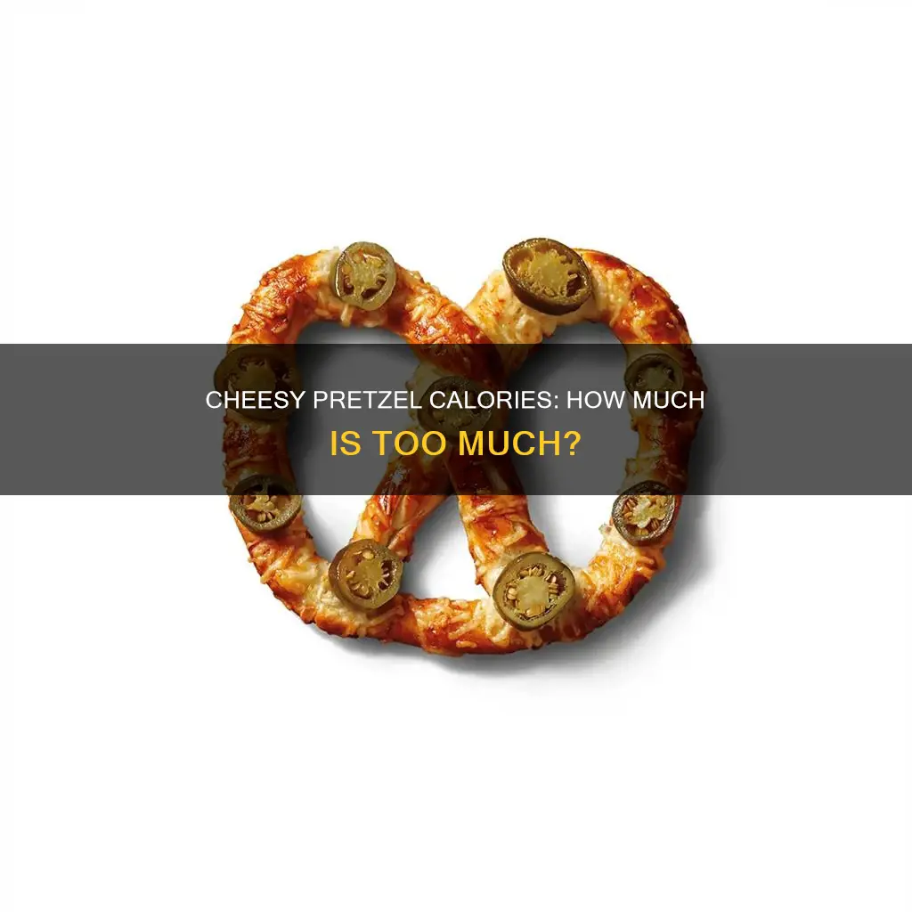 how many calories in a large pretzel with cheese