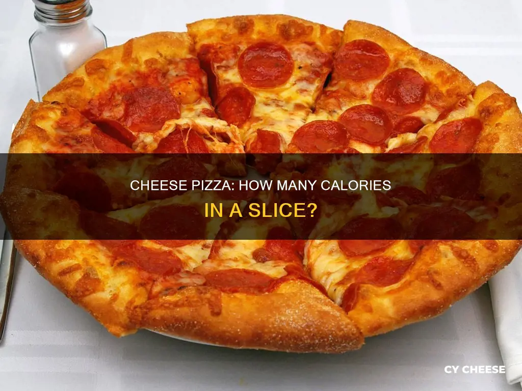 how many calories in a large slice of cheese pizza