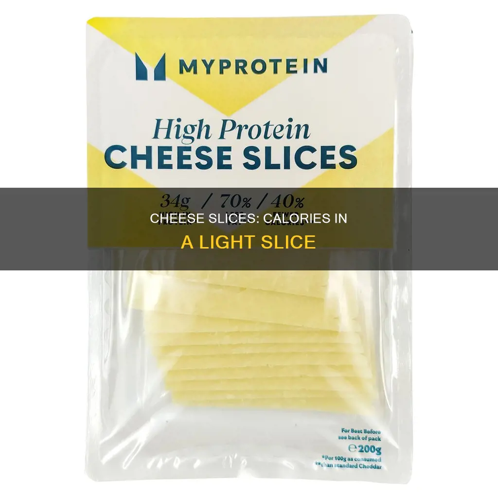 how many calories in a light cheese slice