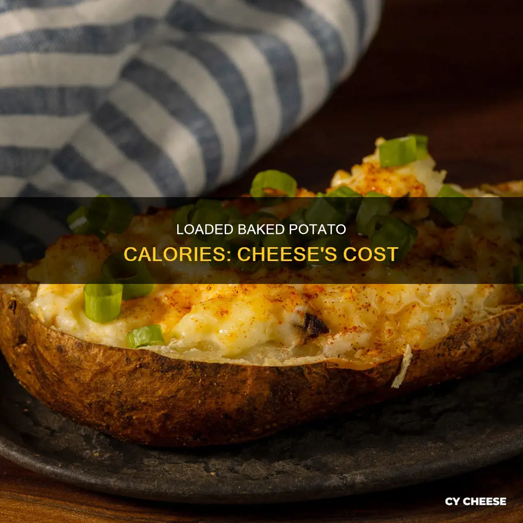 how many calories in a loaded baked potato with cheese