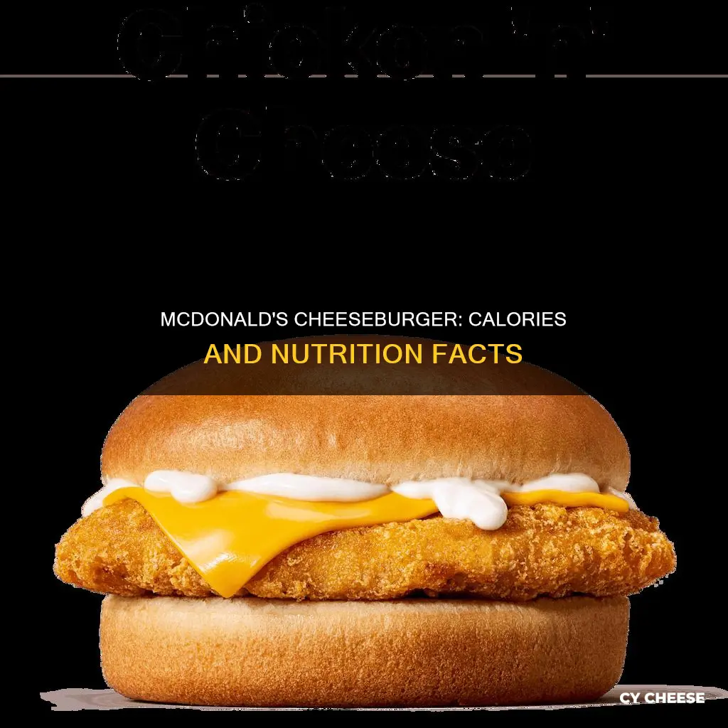 how many calories in a macdonalds cheese burger