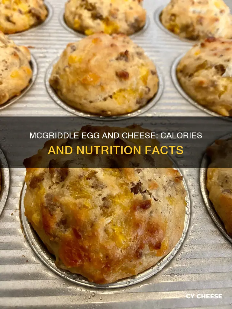 how many calories in a mcgriddle egg and cheese