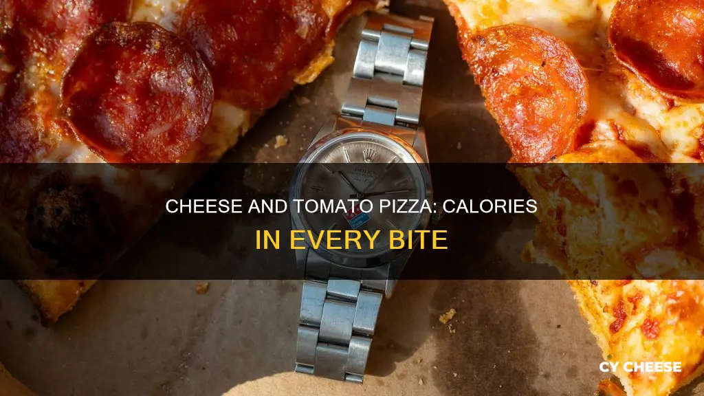 how many calories in a medium cheese and tomato dominos